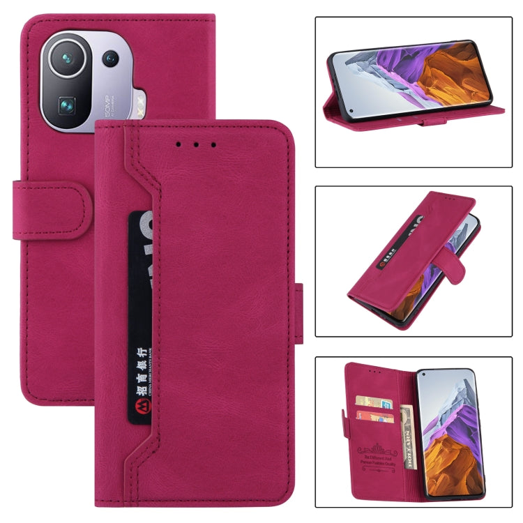 For Xiaomi Mi 11 Pro Reverse Buckle Horizontal Flip PU Leather Case with Holder & Card Slot & Wallet