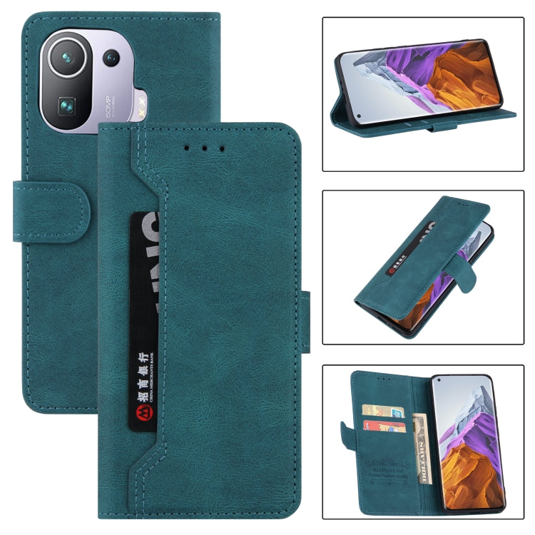 For Xiaomi Mi 11 Pro Reverse Buckle Horizontal Flip PU Leather Case with Holder & Card Slot & Wallet