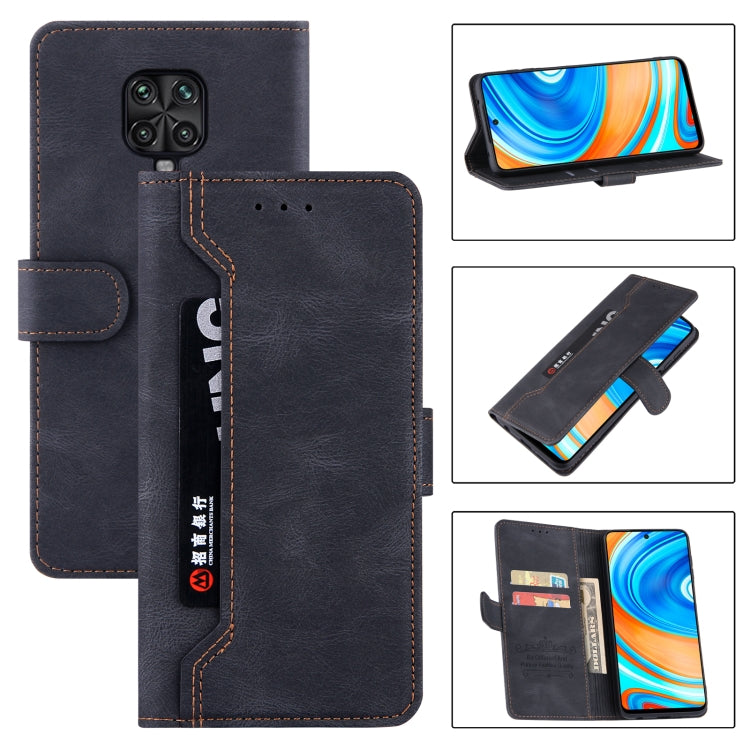 For Xiaomi Redmi Note 9 Pro Reverse Buckle Horizontal Flip PU Leather Case with Holder & Card Slot & Wallet