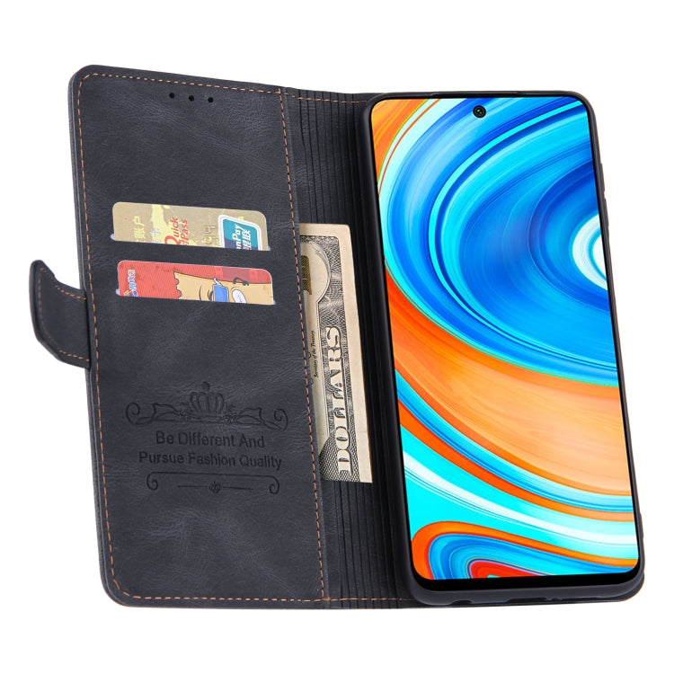 For Xiaomi Redmi Note 9 Pro Reverse Buckle Horizontal Flip PU Leather Case with Holder & Card Slot & Wallet
