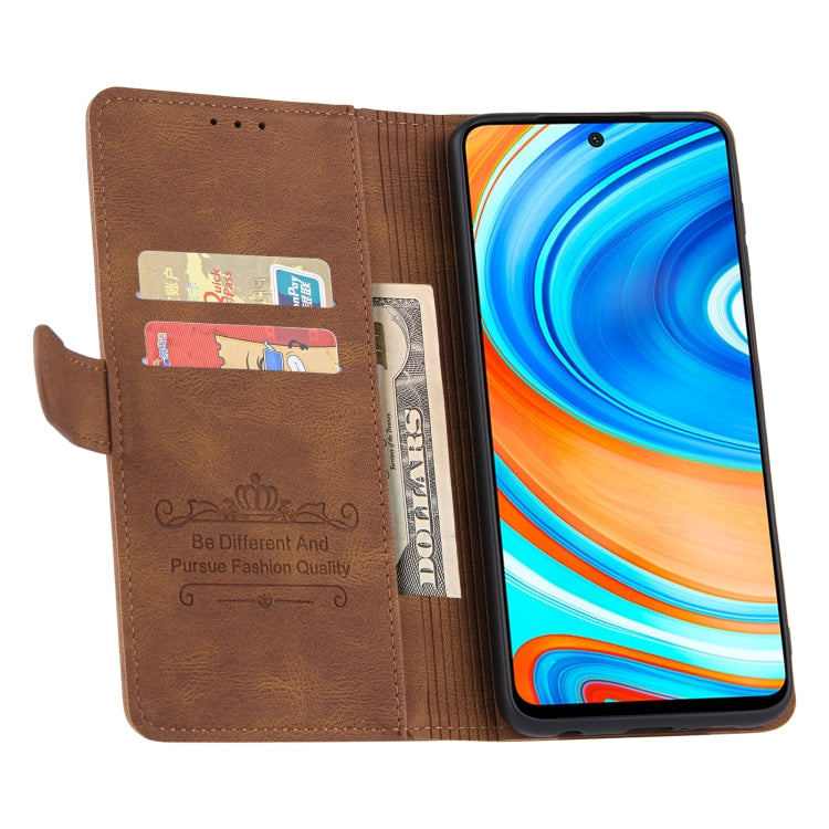 For Xiaomi Redmi Note 9 Pro Reverse Buckle Horizontal Flip PU Leather Case with Holder & Card Slot & Wallet