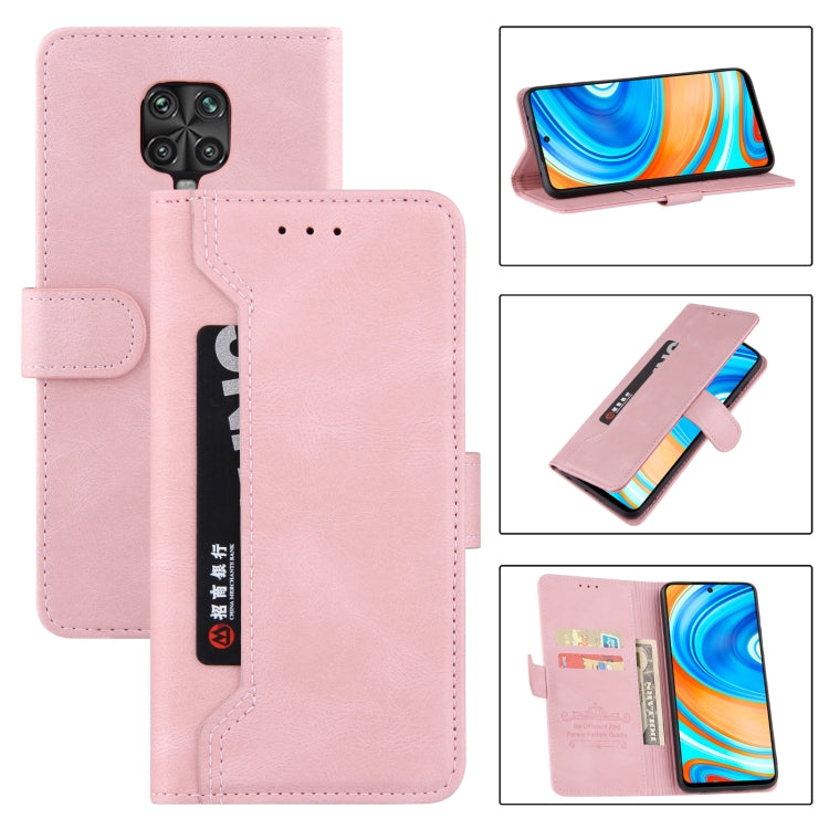 For Xiaomi Redmi Note 9 Pro Reverse Buckle Horizontal Flip PU Leather Case with Holder & Card Slot & Wallet