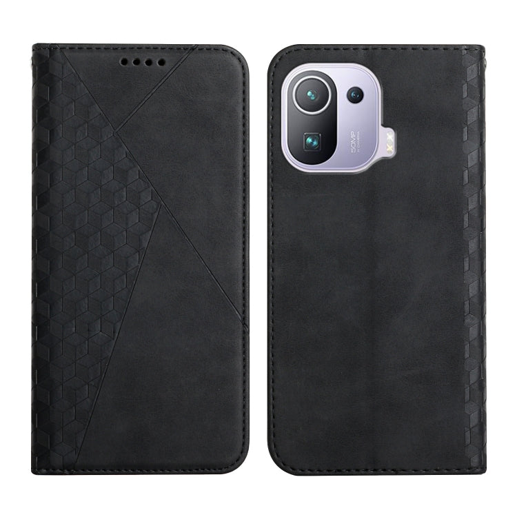 For Xiaomi Mi 11 Pro Diamond Pattern Splicing Skin Feel Magnetic Horizontal Flip Leather Case with Card Slots & Holder & Wallet