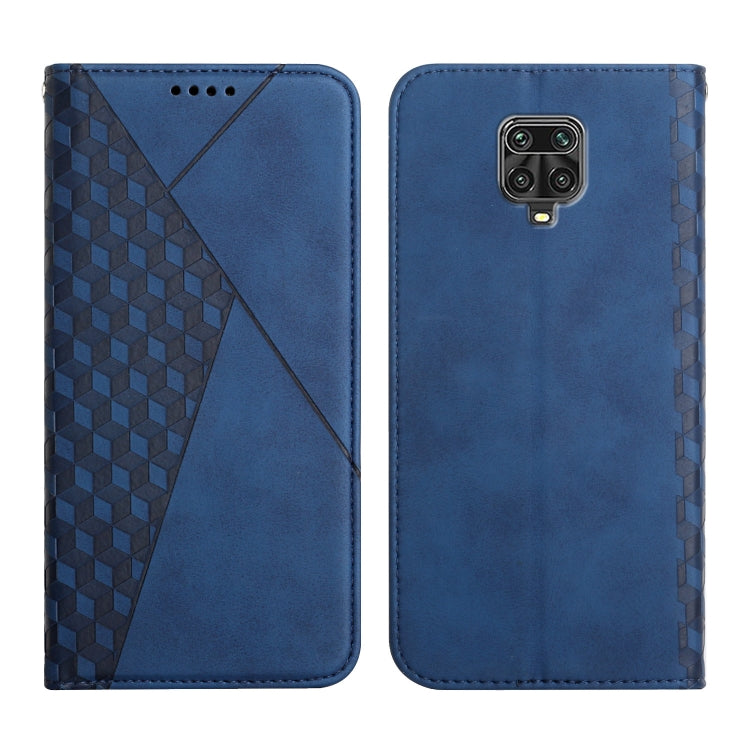 For Xiaomi Redmi Note 9 Pro Diamond Pattern Splicing Skin Feel Magnetic Horizontal Flip Leather Case with Card Slots & Holder & Wallet