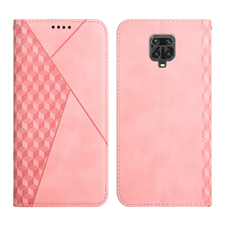For Xiaomi Redmi Note 9 Pro Diamond Pattern Splicing Skin Feel Magnetic Horizontal Flip Leather Case with Card Slots & Holder & Wallet