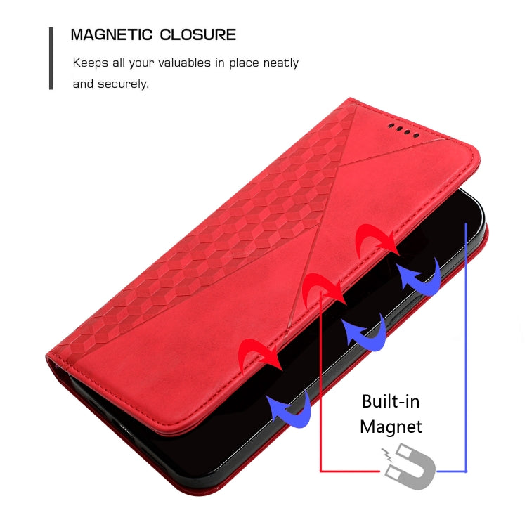For Xiaomi Redmi 9A Diamond Pattern Splicing Skin Feel Magnetic Horizontal Flip Leather Case with Card Slots & Holder & Wallet