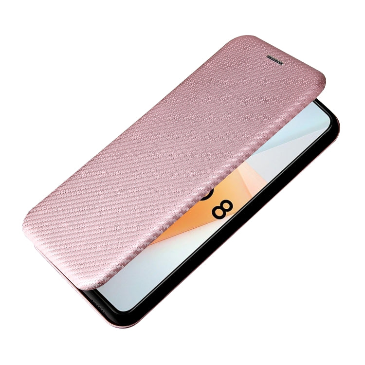 For vivo iQOO 8 Carbon Fiber Texture Horizontal Flip TPU + PC + PU Leather Case with Card Slot