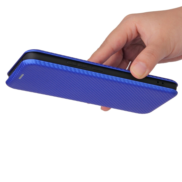 For vivo iQOO 8 Carbon Fiber Texture Horizontal Flip TPU + PC + PU Leather Case with Card Slot