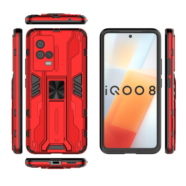 For vivo iQOO 8 Supersonic PC + TPU Shock-proof Protective Case with Holder