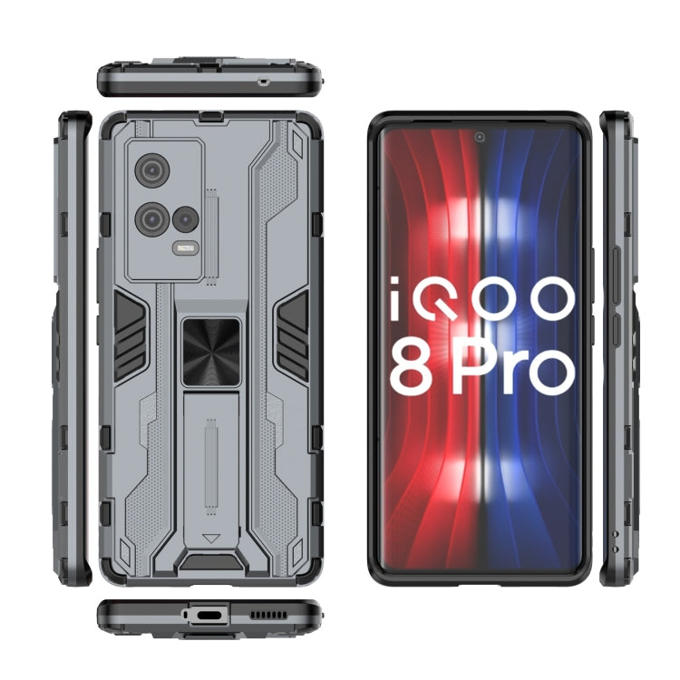 For vivo iQOO 8 Pro Supersonic PC + TPU Shock-proof Protective Case with Holder