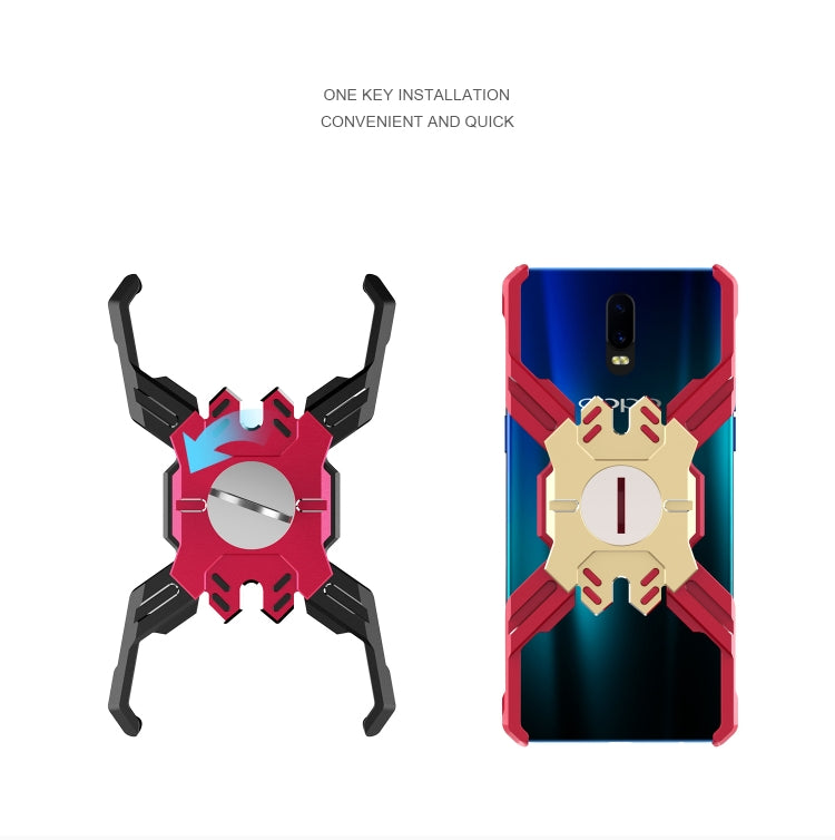 For OPPO R17 Pro Hero Series Anti-fall Wear-resistant Metal Protective Case with Bracket