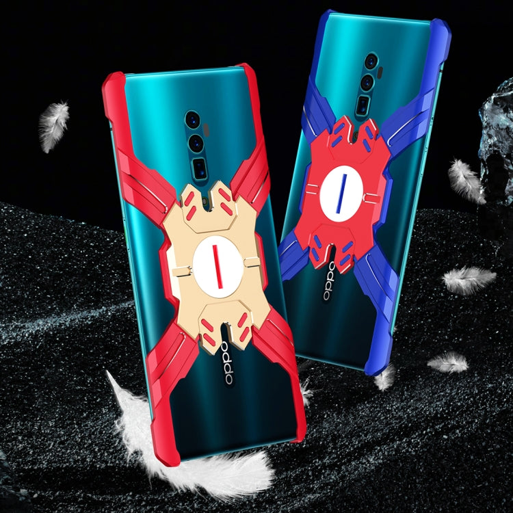 For OPPO Reno 10x zoom Hero Series Anti-fall Wear-resistant Metal Protective Case with Bracket
