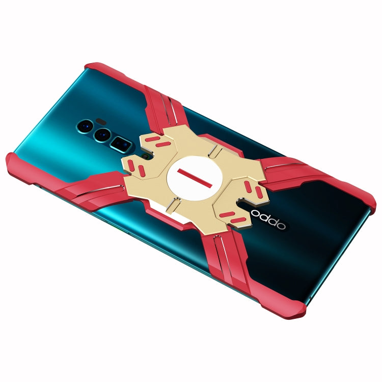 For OPPO Reno 10x zoom Hero Series Anti-fall Wear-resistant Metal Protective Case with Bracket