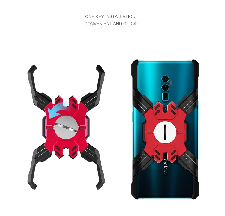 For OPPO Reno 10x zoom Hero Series Anti-fall Wear-resistant Metal Protective Case with Bracket