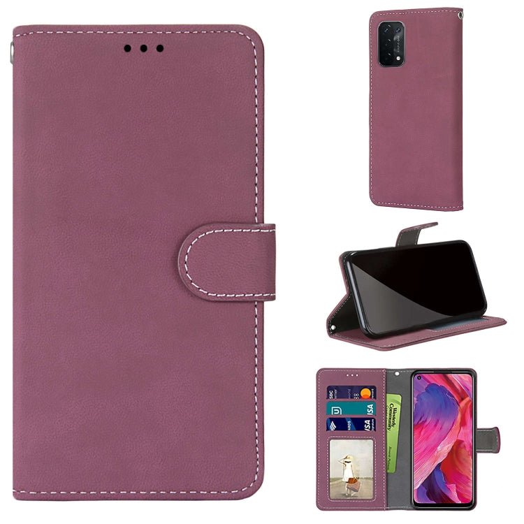 For OPPO A54 5G / A74 5G / A93 5G / A93s 5G Retro Frosted Horizontal Flip PU Leather Case with Holder & Card Slots & Wallet & Photo Frame
