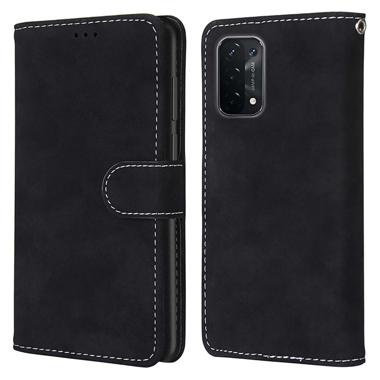 For OPPO A54 5G / A74 5G / A93 5G / A93s 5G Retro Frosted Horizontal Flip PU Leather Case with Holder & Card Slots & Wallet & Photo Frame