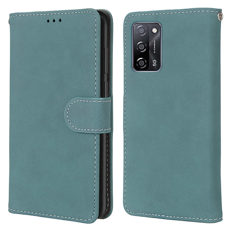 For OPPO A55 5G / A54 4G / A53s 5G / A16 4G Retro Frosted Horizontal Flip PU Leather Case with Holder & Card Slots & Wallet & Photo Frame