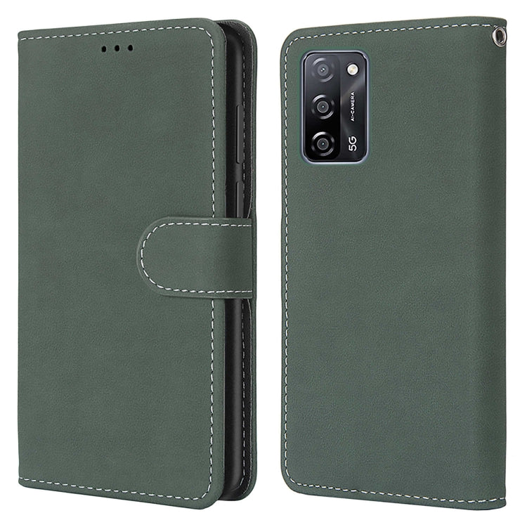 For OPPO A55 5G / A54 4G / A53s 5G / A16 4G Retro Frosted Horizontal Flip PU Leather Case with Holder & Card Slots & Wallet & Photo Frame