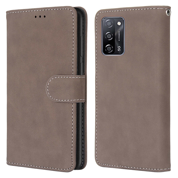 For OPPO A55 5G / A54 4G / A53s 5G / A16 4G Retro Frosted Horizontal Flip PU Leather Case with Holder & Card Slots & Wallet & Photo Frame