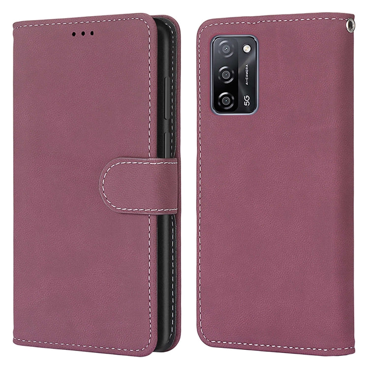 For OPPO A55 5G / A54 4G / A53s 5G / A16 4G Retro Frosted Horizontal Flip PU Leather Case with Holder & Card Slots & Wallet & Photo Frame