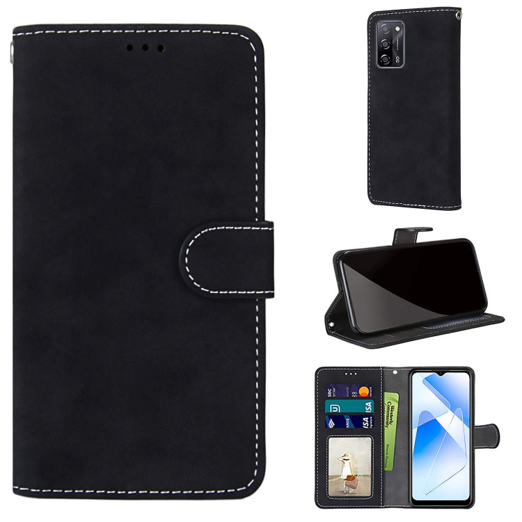 For OPPO A55 5G / A54 4G / A53s 5G / A16 4G Retro Frosted Horizontal Flip PU Leather Case with Holder & Card Slots & Wallet & Photo Frame