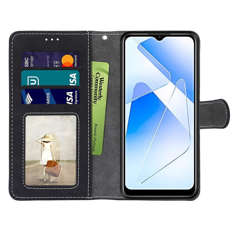 For OPPO A55 5G / A54 4G / A53s 5G / A16 4G Retro Frosted Horizontal Flip PU Leather Case with Holder & Card Slots & Wallet & Photo Frame