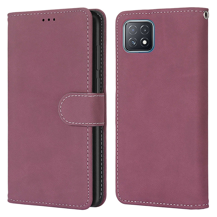 For OPPO A72 5G / A73 5G / A53 5G Retro Frosted Horizontal Flip PU Leather Case with Holder & Card Slots & Wallet & Photo Frame