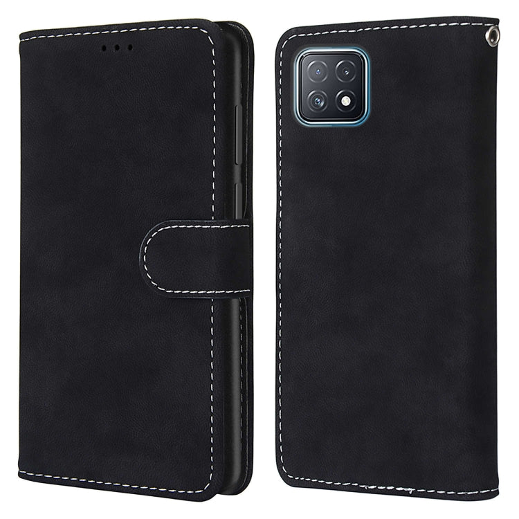 For OPPO A72 5G / A73 5G / A53 5G Retro Frosted Horizontal Flip PU Leather Case with Holder & Card Slots & Wallet & Photo Frame
