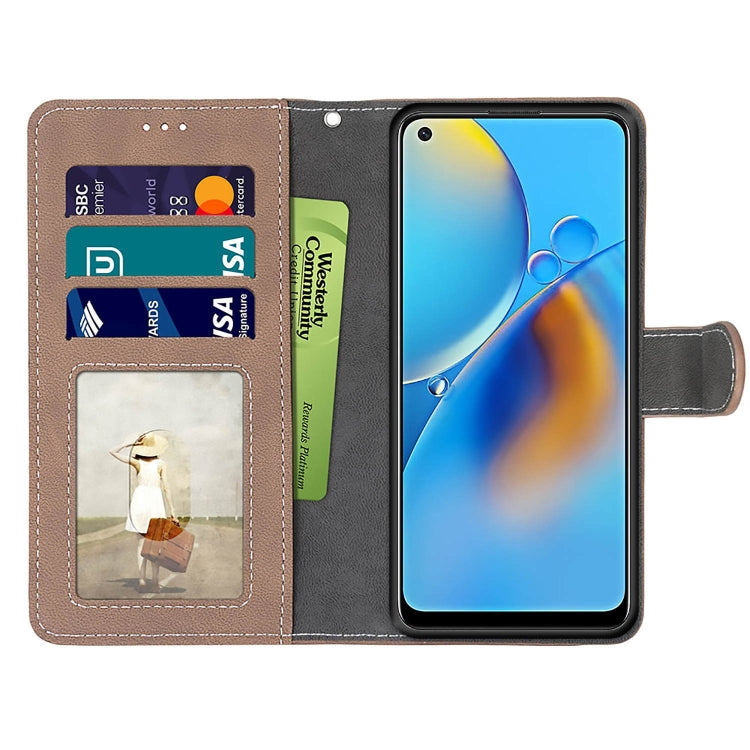 For OPPO A74 4G / F19 Retro Frosted Horizontal Flip PU Leather Case with Holder & Card Slots & Wallet & Photo Frame