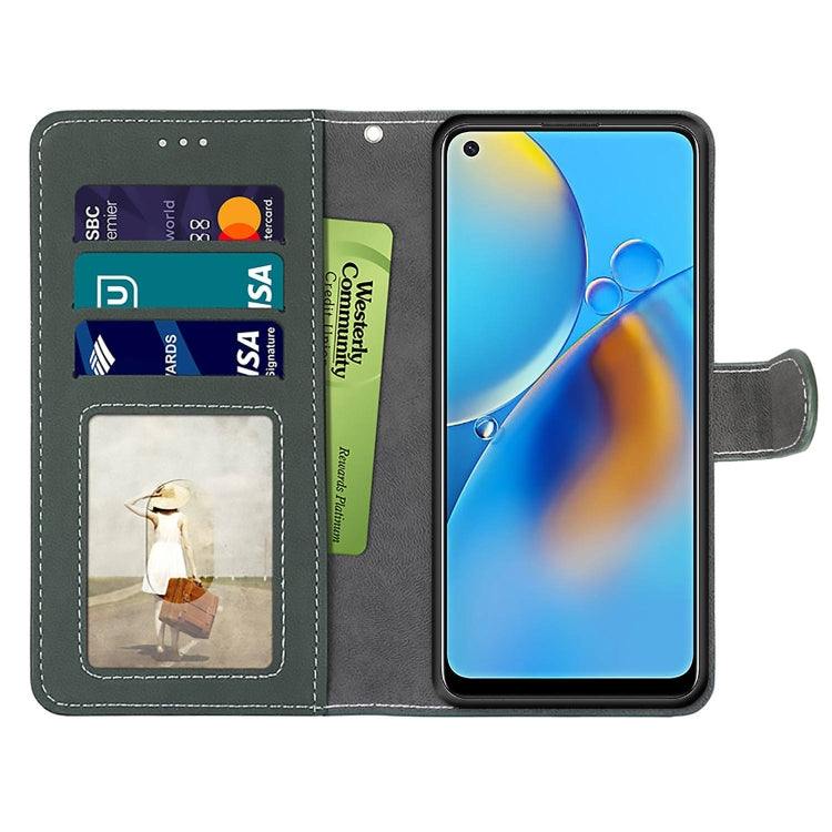 For OPPO A74 4G / F19 Retro Frosted Horizontal Flip PU Leather Case with Holder & Card Slots & Wallet & Photo Frame