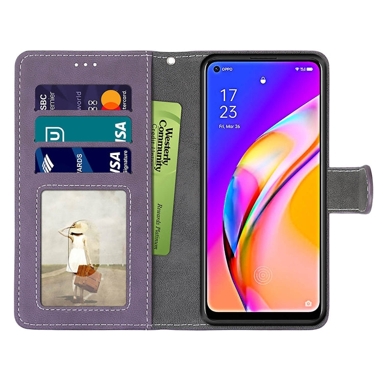 For OPPO F19 Pro+ 5G / A94 5G / A95 5G Retro Frosted Horizontal Flip PU Leather Case with Holder & Card Slots & Wallet & Photo Frame