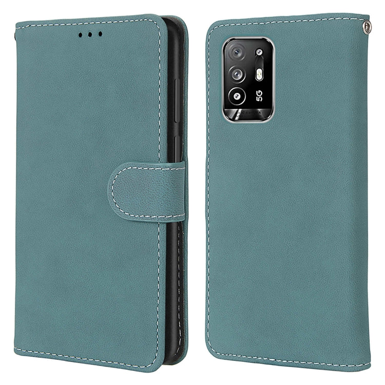 For OPPO F19 Pro+ 5G / A94 5G / A95 5G Retro Frosted Horizontal Flip PU Leather Case with Holder & Card Slots & Wallet & Photo Frame