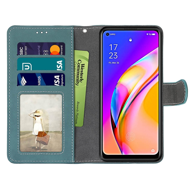 For OPPO F19 Pro+ 5G / A94 5G / A95 5G Retro Frosted Horizontal Flip PU Leather Case with Holder & Card Slots & Wallet & Photo Frame