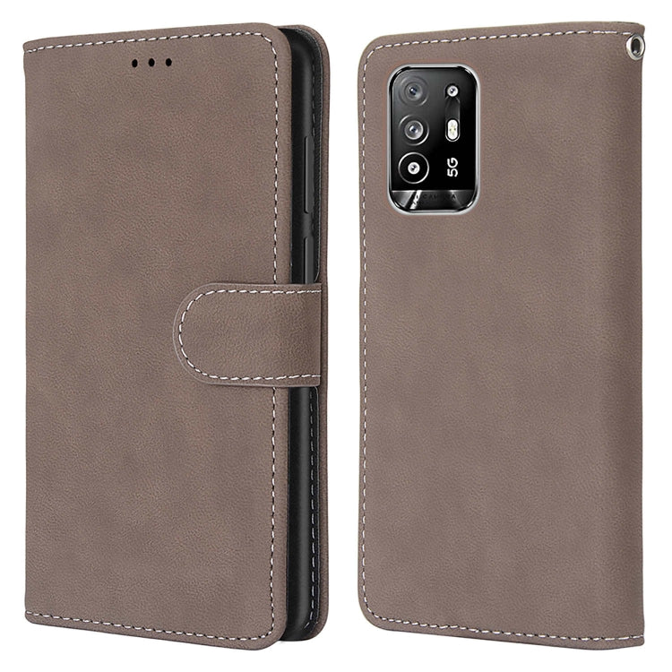 For OPPO F19 Pro+ 5G / A94 5G / A95 5G Retro Frosted Horizontal Flip PU Leather Case with Holder & Card Slots & Wallet & Photo Frame