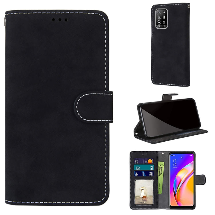 For OPPO F19 Pro+ 5G / A94 5G / A95 5G Retro Frosted Horizontal Flip PU Leather Case with Holder & Card Slots & Wallet & Photo Frame