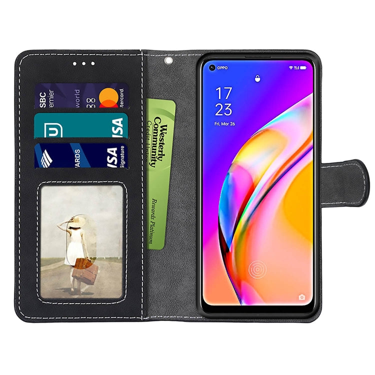 For OPPO F19 Pro+ 5G / A94 5G / A95 5G Retro Frosted Horizontal Flip PU Leather Case with Holder & Card Slots & Wallet & Photo Frame