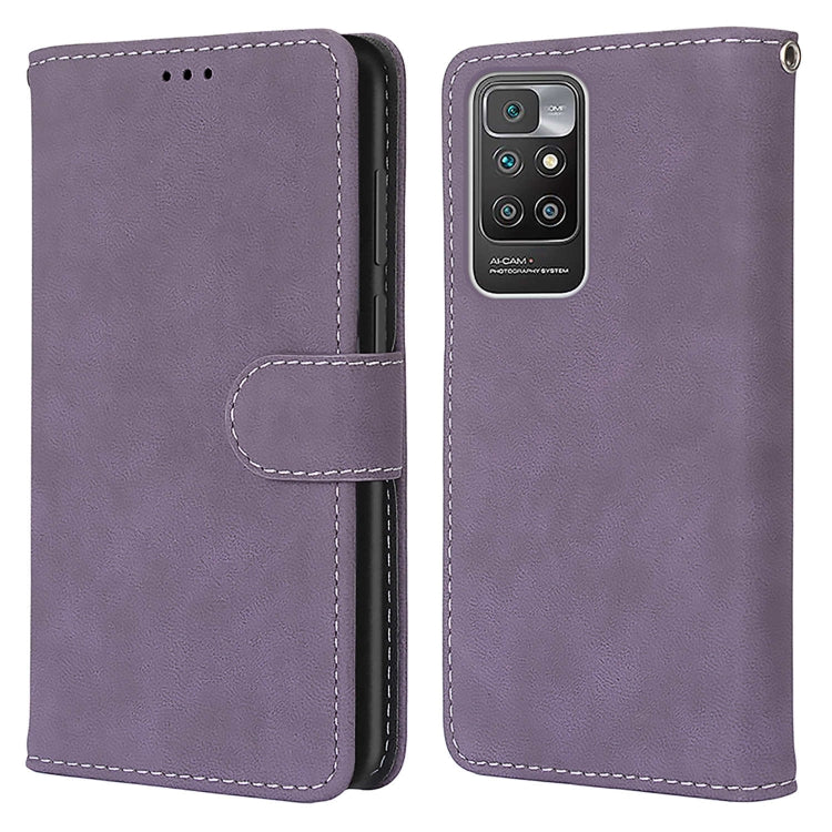For Xiaomi Redmi 10 Retro Frosted Horizontal Flip PU Leather Case with Holder & Card Slots & Wallet & Photo Frame
