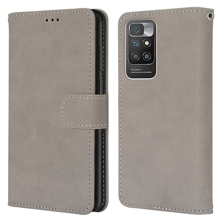 For Xiaomi Redmi 10 Retro Frosted Horizontal Flip PU Leather Case with Holder & Card Slots & Wallet & Photo Frame