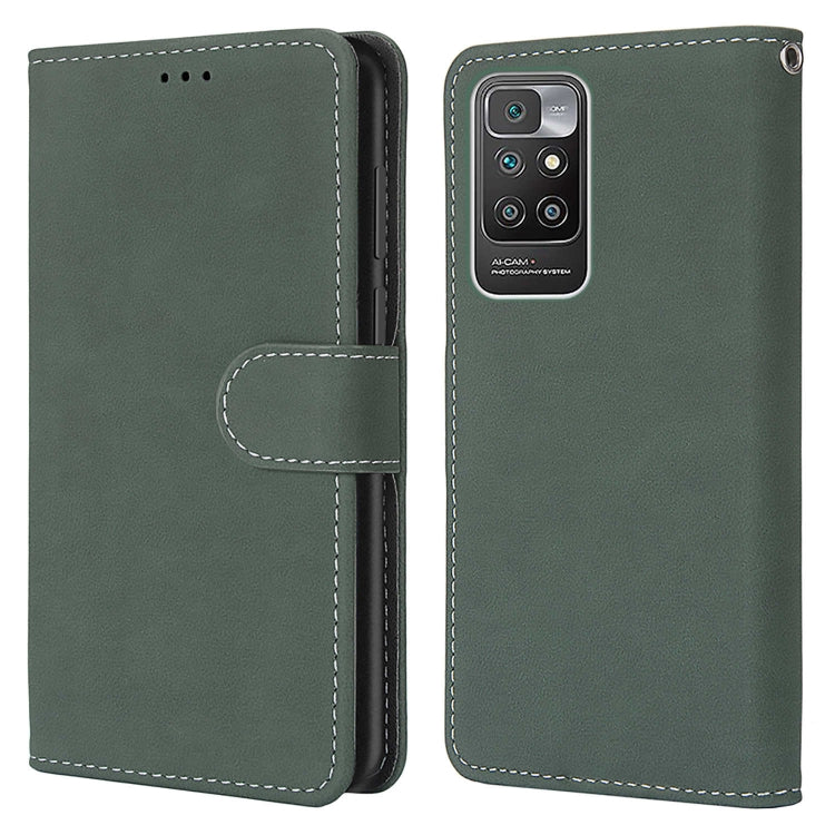 For Xiaomi Redmi 10 Retro Frosted Horizontal Flip PU Leather Case with Holder & Card Slots & Wallet & Photo Frame