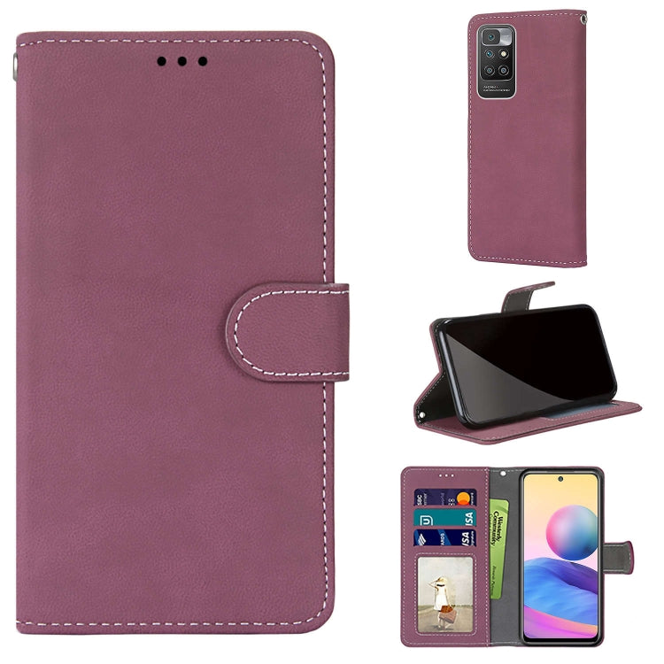 For Xiaomi Redmi 10 Retro Frosted Horizontal Flip PU Leather Case with Holder & Card Slots & Wallet & Photo Frame
