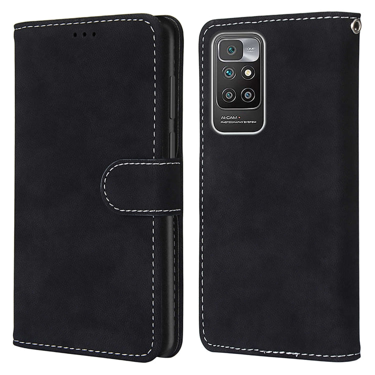 For Xiaomi Redmi 10 Retro Frosted Horizontal Flip PU Leather Case with Holder & Card Slots & Wallet & Photo Frame