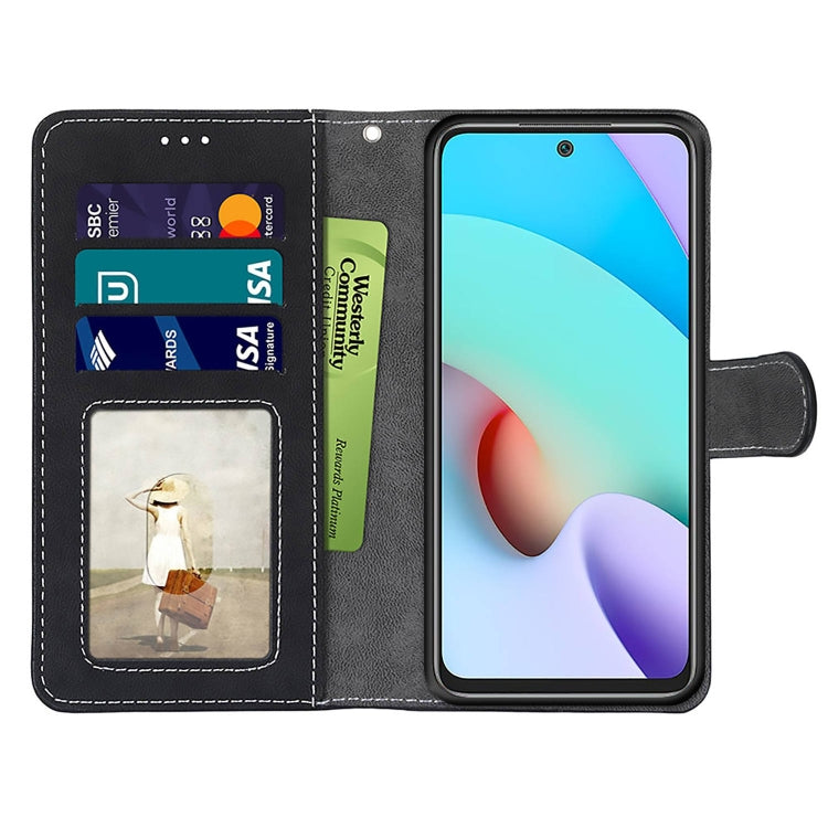 For Xiaomi Redmi 10 Retro Frosted Horizontal Flip PU Leather Case with Holder & Card Slots & Wallet & Photo Frame