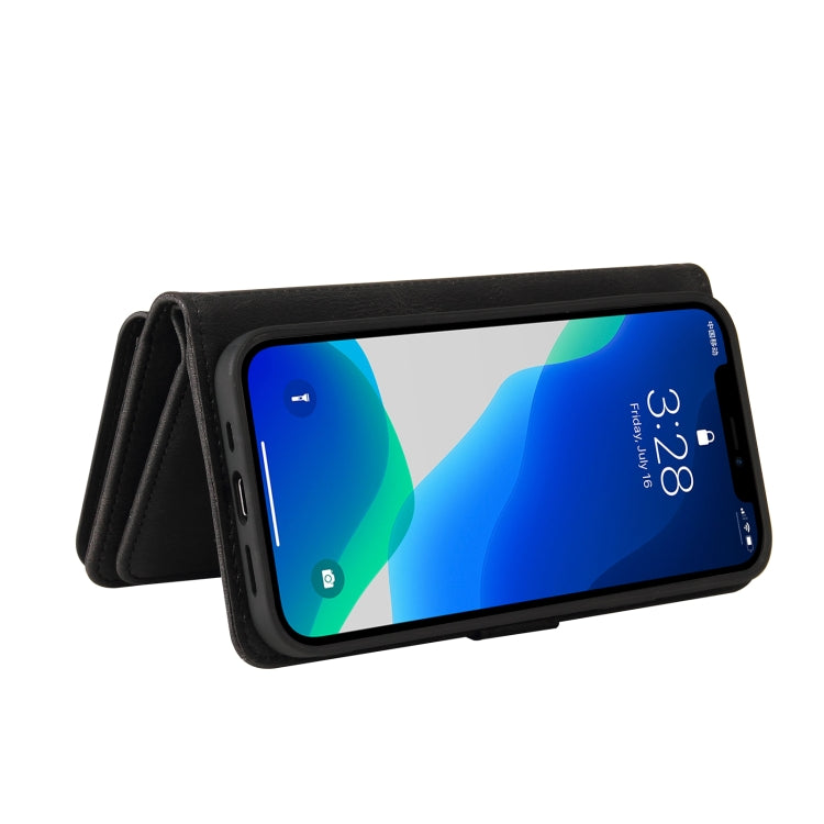 For iPhone 13 Pro Max Skin Feel PU + TPU Horizontal Flip Leather Case with Holder & 15 Cards Slot & Wallet & Zipper Pocket & Lanyard