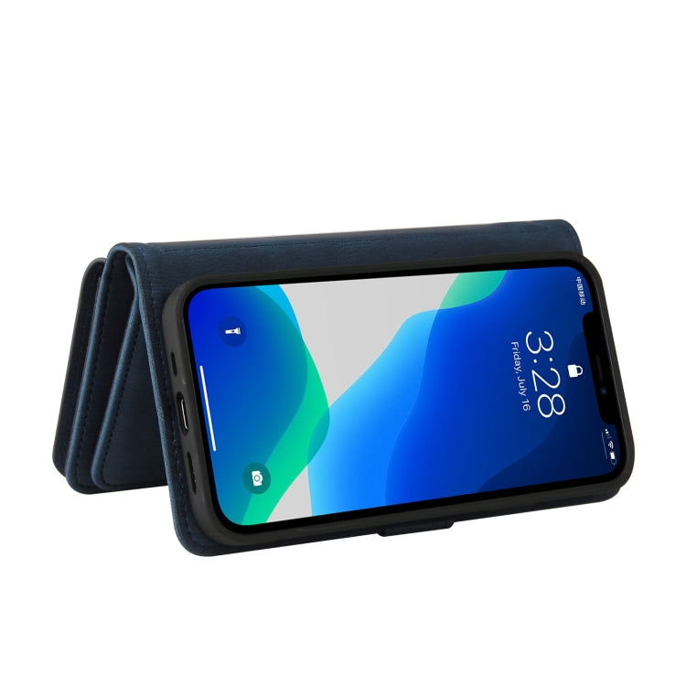 For iPhone 13 Pro Max Skin Feel PU + TPU Horizontal Flip Leather Case with Holder & 15 Cards Slot & Wallet & Zipper Pocket & Lanyard