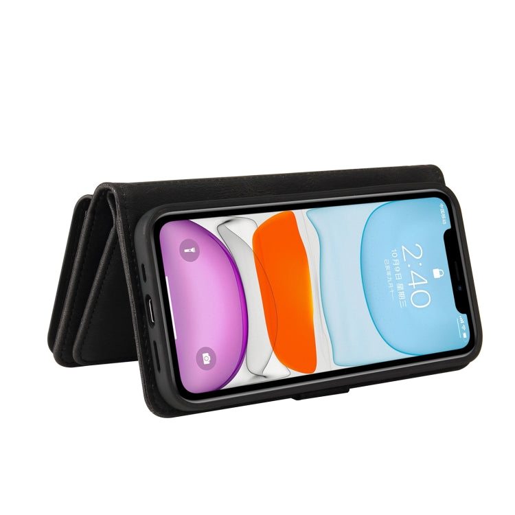 Skin Feel PU + TPU Horizontal Flip Leather Case with Holder & 15 Cards Slot & Wallet & Zipper Pocket & Lanyard For iPhone 11