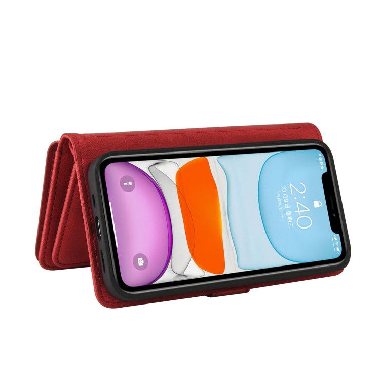 Skin Feel PU + TPU Horizontal Flip Leather Case with Holder & 15 Cards Slot & Wallet & Zipper Pocket & Lanyard For iPhone 11