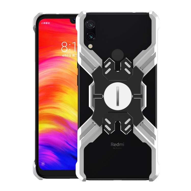 For Xiaomi Redmi Note 7 Hero Series Anti-fall Wear-resistant Metal Protective Case with Bracket