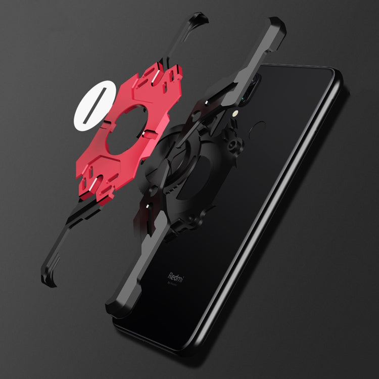 For Xiaomi Redmi Note 7 Hero Series Anti-fall Wear-resistant Metal Protective Case with Bracket