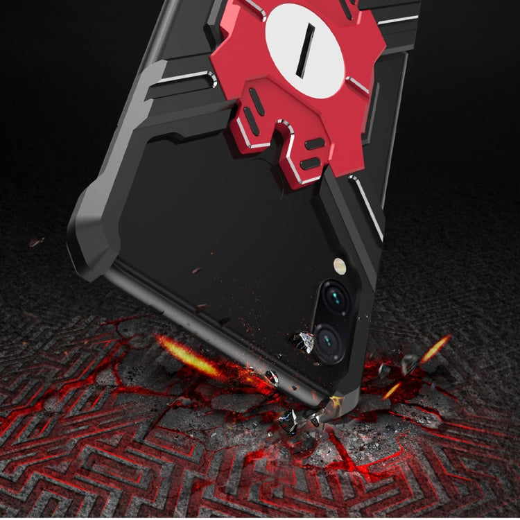 For Xiaomi Redmi Note 7 Hero Series Anti-fall Wear-resistant Metal Protective Case with Bracket