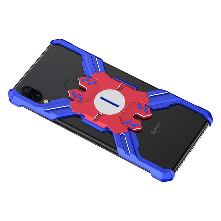 For Xiaomi Redmi Note 7 Hero Series Anti-fall Wear-resistant Metal Protective Case with Bracket